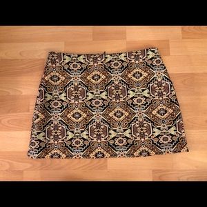 Zara woven jacquard print skirt